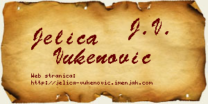 Jelica Vukenović vizit kartica